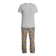 thumbnail image 4 of Fox + Badger Men's Short Sleeve Top and Pajama Pants Sleep Set, 2-Piece, Sizes S-XXL, 4 of 4