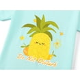 thumbnail image 3 of Topgal Toddler Girls Comfy Cotton Pajama Snug-fit Short Top & Shorts Cute Green Pineapple 2 PC Sleepwear Set Size 4T, 3 of 7
