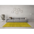 thumbnail image 3 of Ahgly Company Machine Washable Indoor Rectangle Abstract Yellow Modern Area Rugs, 5' x 7', 3 of 4