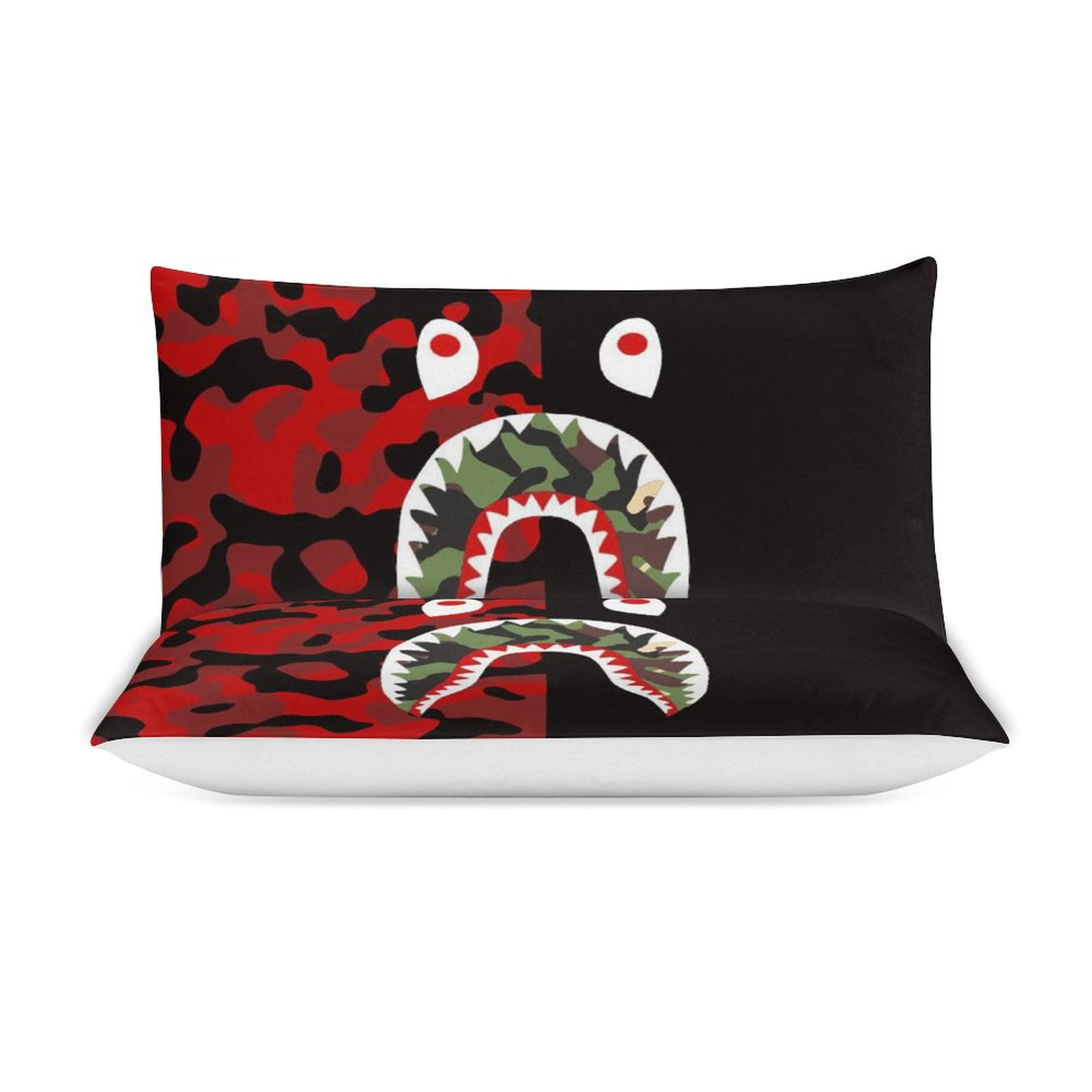 Black Red Bape Camo Pillow Case Army Camouflage Dakimakura