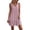 Pink, variant on Admvng Womens Dress V Neck Pocket Sleeveless Tiered Ruffle Hem Casual Flowy Summer Dress