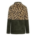 thumbnail image 4 of Patlollav Womens Tops Socket Leopard Print Winter Thirt Comfortable Long Sleeve Coat, 4 of 6