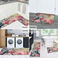 thumbnail image 5 of Pioneer Flower Floral Print Pattern Kitchen Rugs Sets Of 2,Anti Fatigue Kitchen Mat Rugs Non Slip Washable,Decorative Kitchen Floor Mats for Kitchen,Sink,Laundry,17"x30"+17"x47", 5 of 7