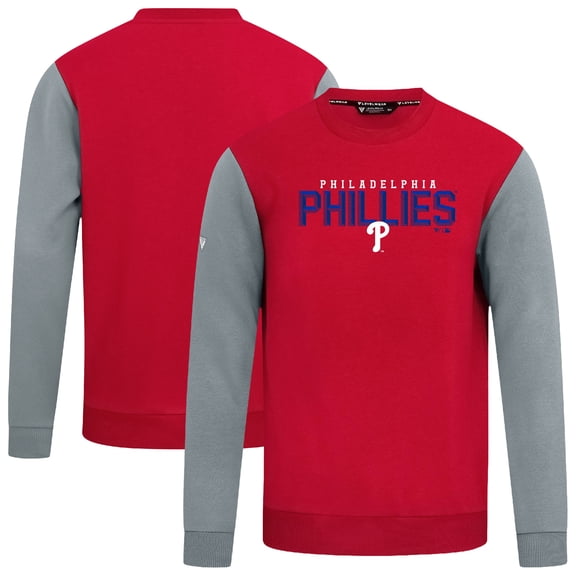 Men's Levelwear Red Philadelphia Phillies Throwback Ultimate Carve Sweatshirt
