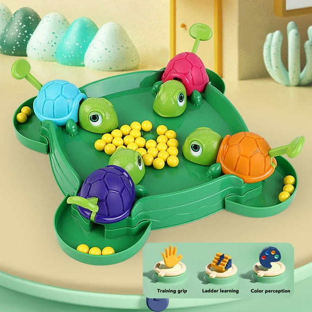 Juego De Mesa Tortuga Come Guisantes – Divertido Juego De Captura Para 2-4 Jugadores | Juguetes Educativos STEM Para Niños De 3 Años En Adelante