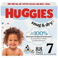 thumbnail image 1 of Couches pour bébés Huggies Snug&nbsp;&&nbsp;Dry, taille&nbsp;7 (18 +&nbsp;kg [41 + &nbsp;livres]), 88&nbsp;couches, 1 of 8