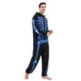 thumbnail image 2 of Family Matching Halloween Clothes Onesie Hooded Jumpsuit Skeleton Zip Up Romper Pjs Set,Dad, 2 of 6