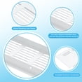 thumbnail image 4 of Cubierta de ventilación de aire para puerta Uxcell de 16 x 4 pulgadas, 2 piezas de rejilla de ventilación de alta resistencia, 4 of 7