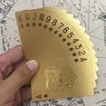 thumbnail image 3 of 54 unids / set de papel de aluminio dorado, juego de mesa, fiesta, entretenimiento, naipes a prueba de agua, plástico Inevent OD0142-00, 3 of 7
