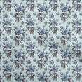 thumbnail image 1 of oneOone Cotton Silk Light Blue Fabric Floral Craft Projects Decor Fabric Printed By The Yard 42 Inch Wide, 1 of 5