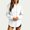 White, variant on Vivianyo HD Women's Long Sleeve Mock Neck Sweatshirt, Curved Hem Loose fit Pullover Top for Women, Fall Casual Knit for Short Trip and Home Relaxation, Sizes S-2XL
