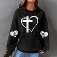 thumbnail image 2 of Chandails à Capuchon pour Femmes, Blouse à Manches Longues Imprimée Décontractée Sweat à Capuche, 2 of 5