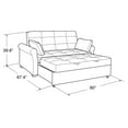 Serta Haiden Convertible Sofa, Lounger and Queen Bed, Gray Fabric