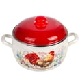 thumbnail image 4 of Enamel Stock Pot Rooster Enamel Cooking Pot Enameled Pot with Lid (7.9-qt. (7.5 L)), 4 of 13