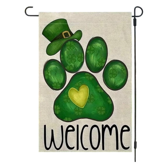A 12X18 Inches St Patricks Day Garden Flag Made of Polyester Material 12.00X18.00 Inches for Outdoor Yard Decoration Holiday and Seasonal Display