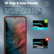 [2+2 Pack] Galaxy S21 Screen Camera Protector, 9H Tempered Glass Scratch Resistant, Ultrasonic Fingerprint Support, for Samsung 5G 6.2 Inch Protector