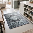 thumbnail image 2 of Homore Vintage Boho Oriental Medallion Area Rug, 2' x 3', Blue, 2 of 8