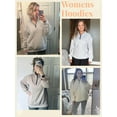 thumbnail image 6 of SHINE UP Sweatshirts for Women Oversized Fleece Hoodie Tops Fall Half Zip Turtleneck Long Sleeve Pullover, 6 of 8