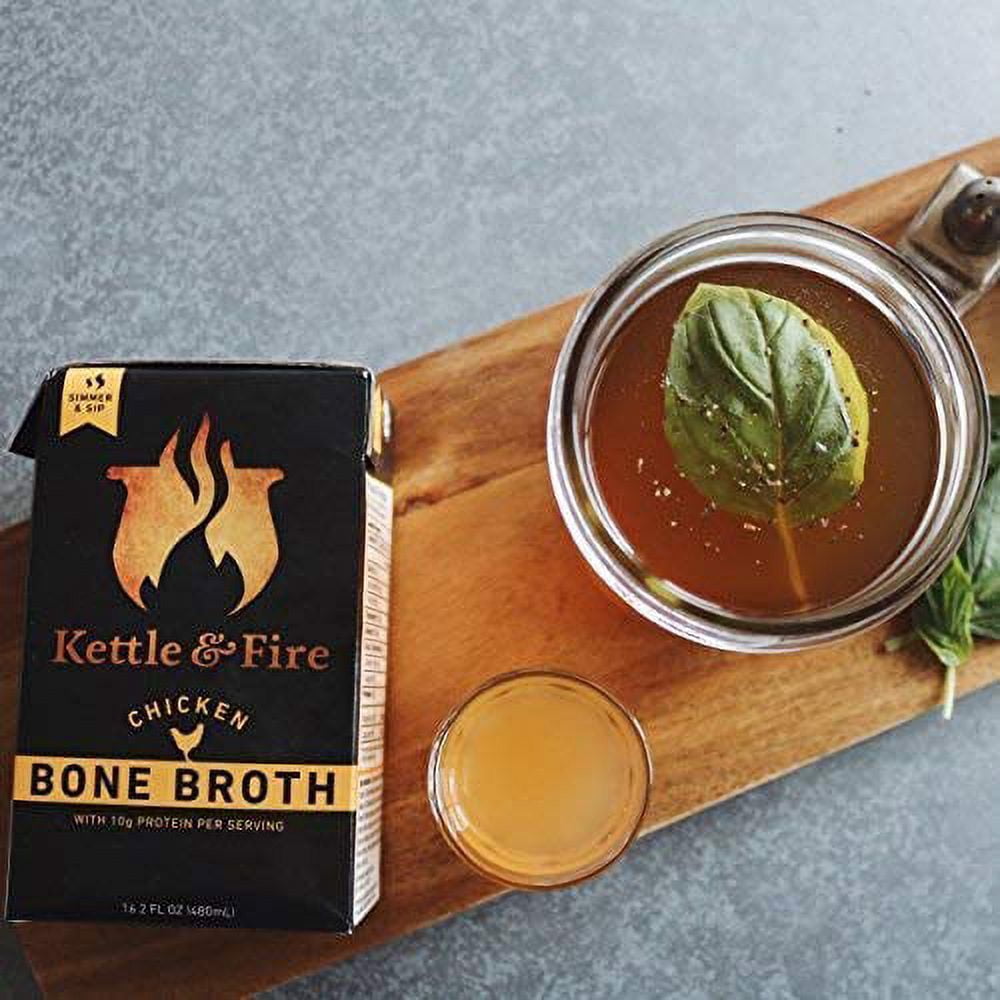 Kettle & Fire Bone Broth Chicken 16.2 fl oz Pack of 4