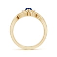 thumbnail image 2 of ANGARA Natural Marquise Sapphire and Diamond Infinity Bridal Set in 14K Yellow Gold for Women (Size-8x4mm) | September Birthstone, Anniversary, Jewelry Gift for Women | Natural Blue Sapphire Ring, 2 of 10