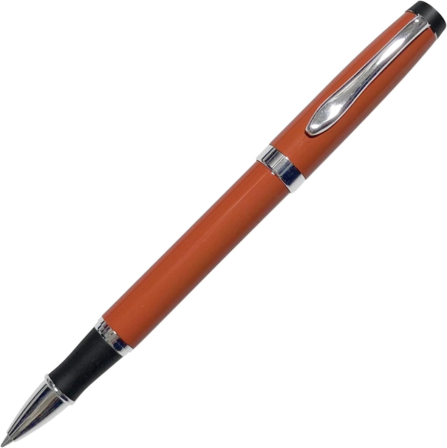 Gripper Rollerball Pen - Orange Gloss with Anti Slip Grip (Budget Friendly Pen)