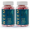 thumbnail image 1 of 2 PACK Gummies para cabello, piel y uñas - Apoya un cabello saludable - Vitaminas de biotina veganas para mujeres y hombres, 1 of 3