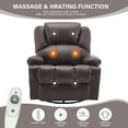 thumbnail image 4 of JONPONY Massage Rocker Recliner Chair with Vibration Massage and Heat Ergonomic Lounge Chair for Living Room with Rocking Function and Side Pocket, 2 Cup Holders, USB Charge Port,Brown, 4 of 10