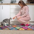 thumbnail image 3 of Multicolor Ethnic Mandala Pattern Kitchen Rugs Sets Of 2,Anti Fatigue Kitchen Mat Rugs Non Slip Washable,Decorative Kitchen Floor Mats for Kitchen,Sink,Laundry,17"x30"+17"x47", 3 of 7