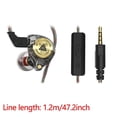 thumbnail image 2 of Wdhugt Black 2-Piece Wired Earphones In Ear Stereo With Control For Mobile Phones Earbuds 47.2 Inches Cable Plastic Black, 2 of 3