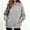 A130 Gray, variant on Women's Pullover Hoodie Oversized Long Sleeve Sweatshirts Casual Drop Shoulder Hooded Tops with Snap Button Kangaroo Pocket Fall Winter Lounge Wear