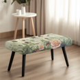 thumbnail image 4 of Chririnla Vintage Wild Rose Pattern High Stretch Bench Cushion Cover, Elastic Band Polyester Spandex Fabric Bench Covers for Home Bedroom, 4 of 9