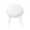 thumbnail image 7 of Kaia Modern Outdoor Patio Accent Chairs, Minimalist Design, White, Set of 2, 7 of 7