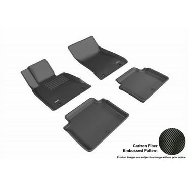 3D MAXpider 2017-2020 Fits Genesis G80 1st Row 2nd Row Kagu Carbon Fiber Embossed Pattern Black Floor Mat L1GS00301509
