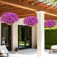 thumbnail image 6 of Artificial Hanging Flowers for Outdoors, UV Resistant Fake Flowers with Hanging Baskets, Artificial Flowers for Decoration Outdoors Garden, Spring Decor for Patio Porch (With Basket), 6 of 9