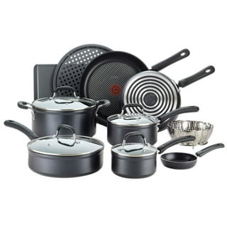 T-Fal A857S3 Specialty Nonstick Omelette Pan 8-Inch 9.5-Inch And 11-Inch  Dishwasher Safe Pfoa Free Fry Pan / Saute Pan Cookware Set, 3-Piece, Gray