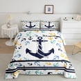 thumbnail image 2 of Erosebridal Colorful Anchor Print Comforter Sets Todder Size, Nautical Comforters & Duvets, Reversible 2-Piece, 2 of 8