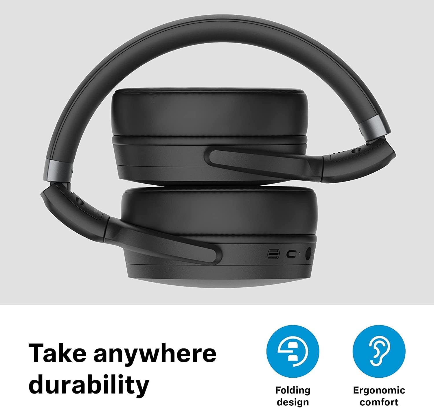 Sennheiser HD 450SE Wireless Headphone, Over-Ear Noise Cancelling Headphones, Bluetooth 5.0, with Alexa Built-in, USB-C Fast Charging, Foldable,Active Noise Cancellation, Black