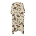 thumbnail image 2 of HELLHERO Vintage Western Cowboy Print Kimono Cover Up - Lightweight Breathable Beach Cardigan for Summer Vacation & Poolside, 2 of 6