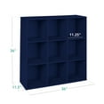 thumbnail image 3 of Best Choice Products 9-Cube Bookshelf, 11in Display Storage Organizer w/ 3 Removable Back Panels - Navy, 3 of 9