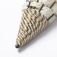 thumbnail image 3 of Wrought Iron Hanging Basket Rattan Wicker Cone Shape Flower Plant Pot, 3 of 6