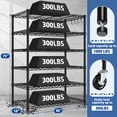 thumbnail image 4 of TrumanPick 6 Tier Wire Shelving 36"W x 18"D x 75"H Storage Shelves, Heavy Duty Garage Shelving Unit, Adjustable Pantry Shelves for Storage Kitchen Warehouse, Black, 4 of 10