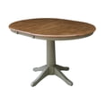 thumbnail image 6 of 36" Round Solid Wood Extension Dining Table With 2 San Remo Chairs in Distressed Hickory/Stone by International Concepts, 6 of 6