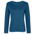 thumbnail image 4 of felwors Womens Crewneck Long Raglan Sleeve Sweatshirt Relaxed Fit Pullover Tops Blue, S, 4 of 8