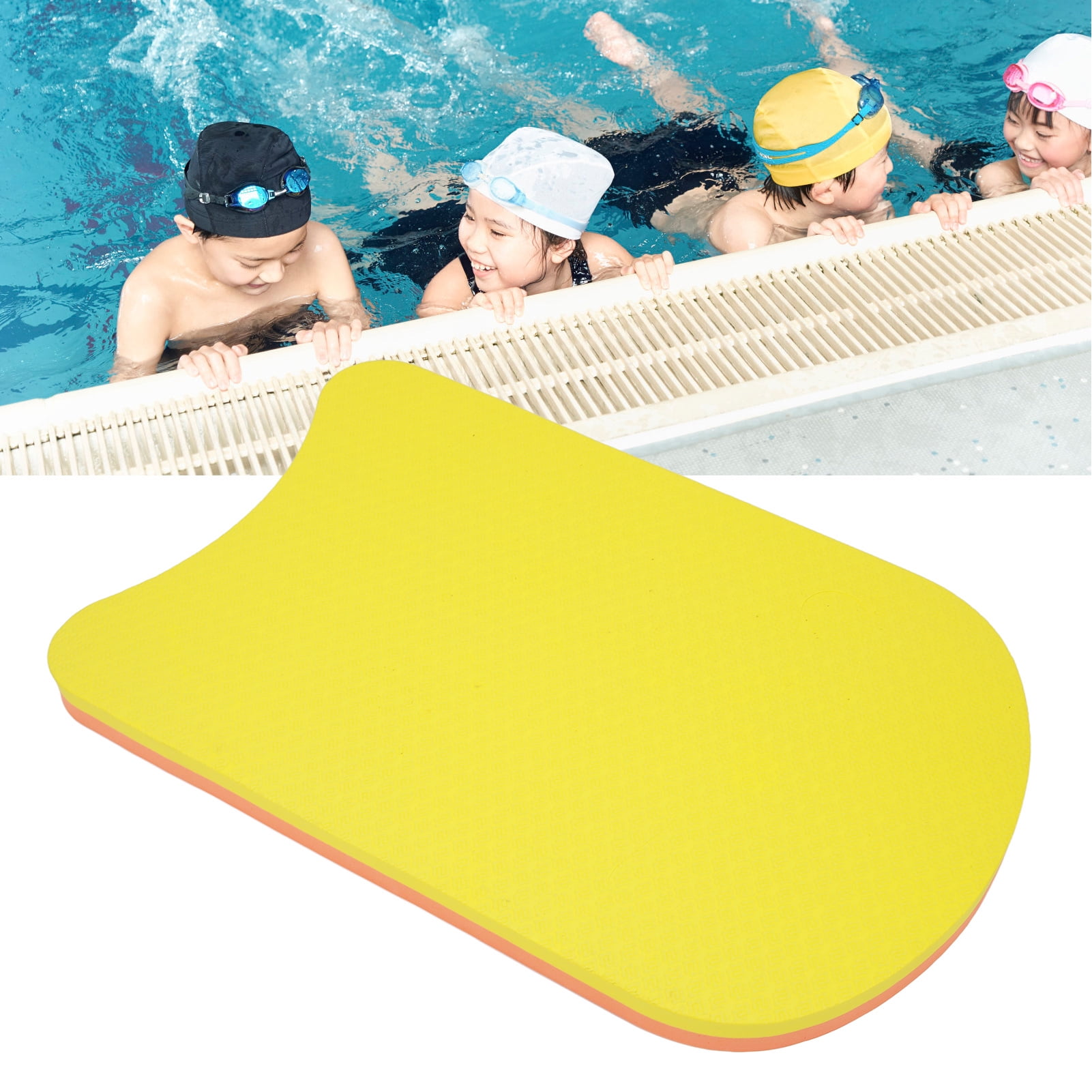 Planche De Natation Aquapella – Taille Unique, Mousse EVA Non Toxique, 44,4x30,4x2,5 Cm – Résistante Chlore/soleil – Pour Enfants Et Adultes (jaune)