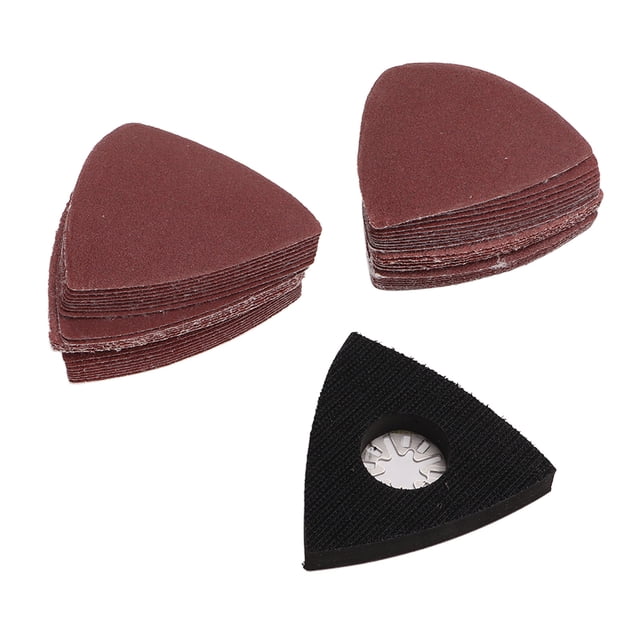 Juego de 51 hojas de lija Bling Bling multiherramienta de 80 mm con almohadilla de lijado triangular