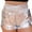 Silver, variant on Fashion Women High Waist Yoga Sport Pants Shorts Shiny Metallic Pants Leggings, Purple Size: S-2Xl