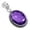 Amethyst Quartz, variant on Natural Smithsonite Women Jewelry 925 Sterling Silver Pendant