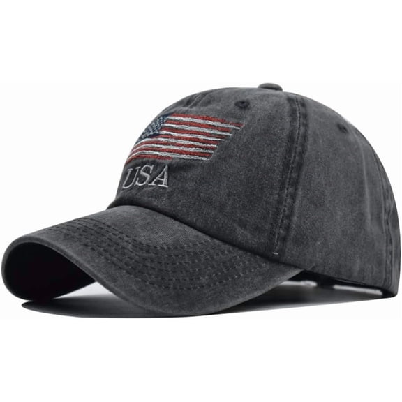 NCY Washed American Flag Baseball Cap Retro Adjustable Sun Dad Gift Hats for Men Women Fashion Trucker Cap Unisex