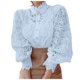 thumbnail image 1 of Top holgado y elegante con botones y patchwork floral para mujer - Blusa transpirable de poliéster para primavera/verano/otoño, oficina/playa/citas, 1 of 8