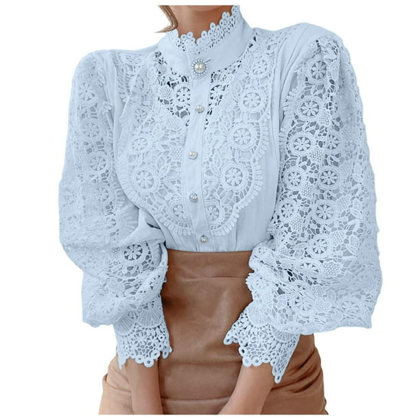 Top holgado y elegante con botones y patchwork floral para mujer - Blusa transpirable de poliéster para primavera/verano/otoño, oficina/playa/citas